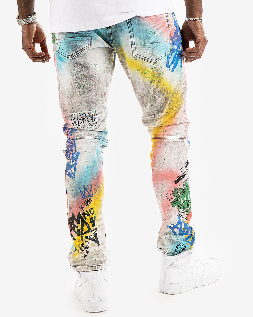 smoke rise graffiti jeans
