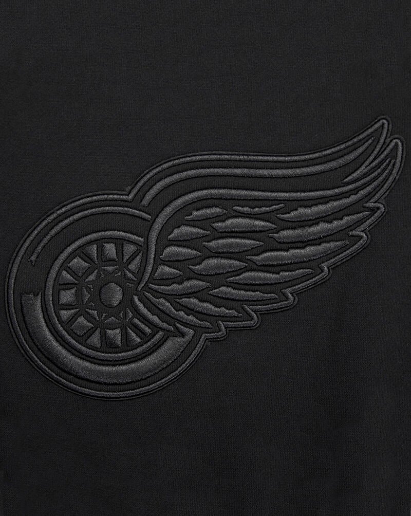 PRO STANDARD Detroit Red Wings Neutral Drop Shoulder Fleece Pullover Hoodie HDR564036-BLK Black 2