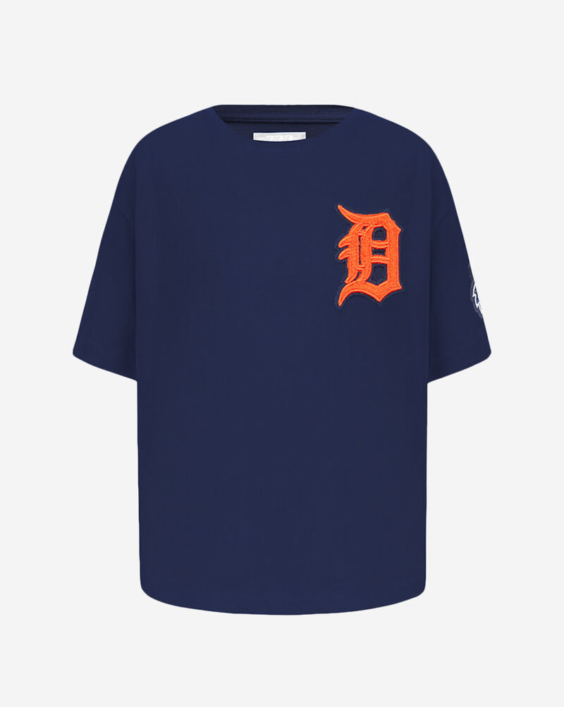PRO STANDARD Big Girls' Detroit Tigers Classic Boxy Tee LDTBA315003-MDN Blue 1
