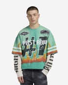 First Row Bright Future Long Sleeve 2Fer Tee FRF3021-TURQ Green 1