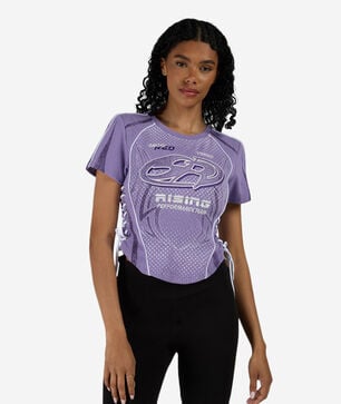 Side Tie Lace Up Racer Tee