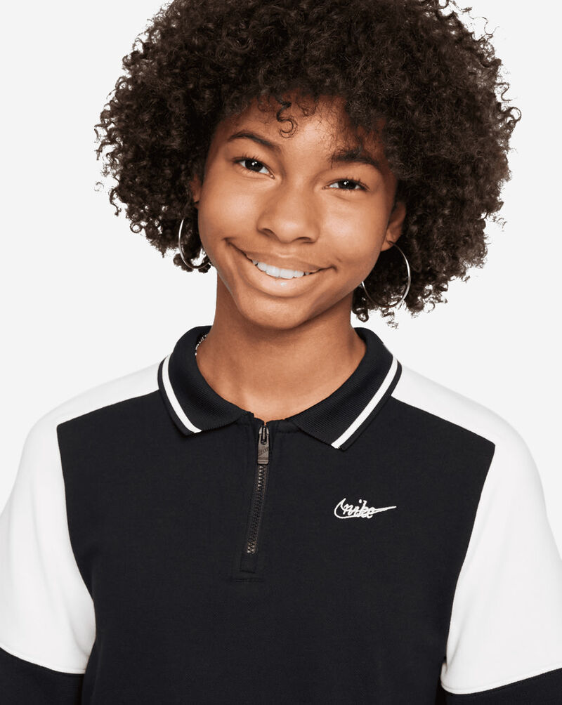 Nike Big Kids' NSW Novelty Caps Crop Top FV0188-010 Black 3