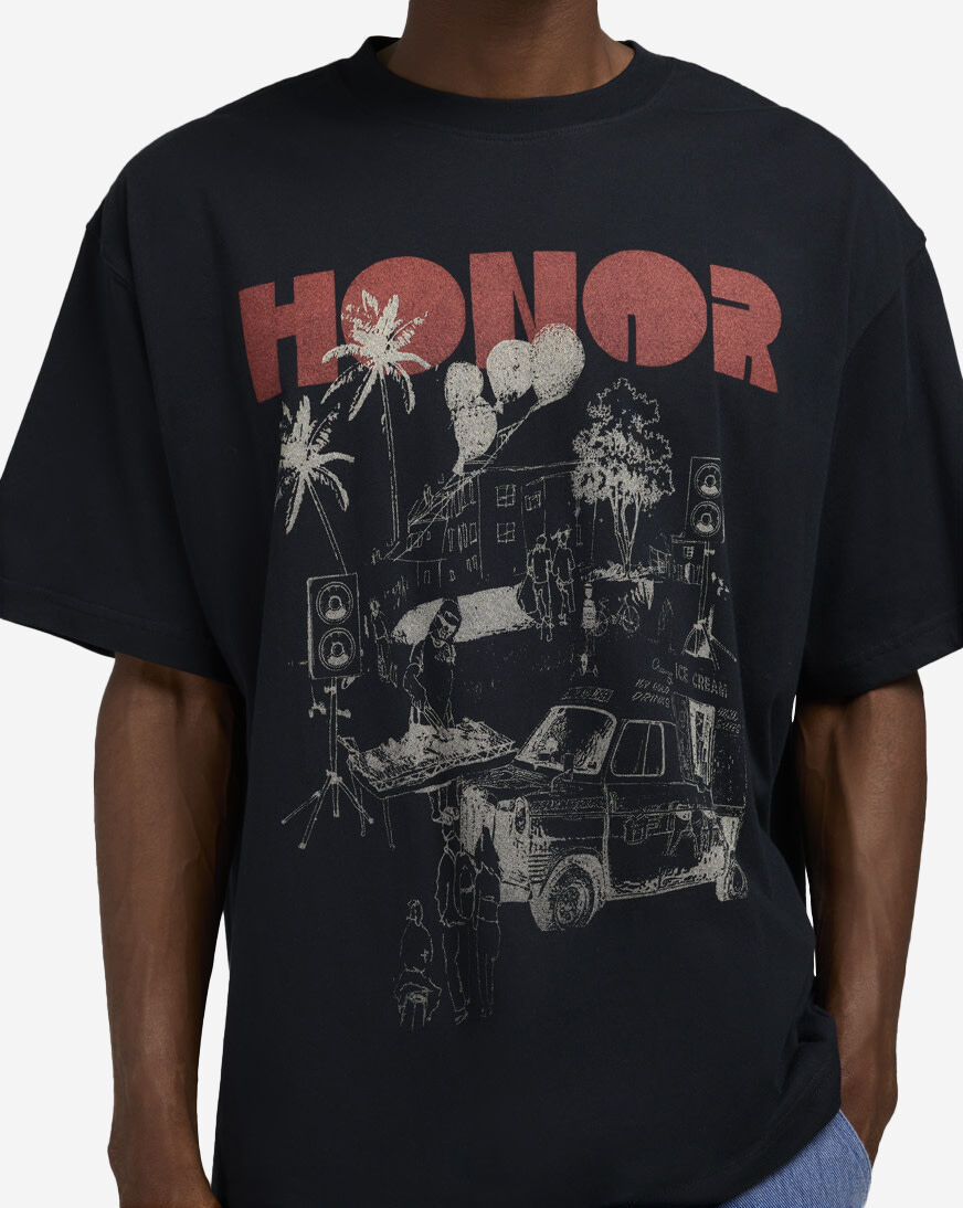 Shop Honor The Gift Block Party T-Shirt HTG250243-BLK black