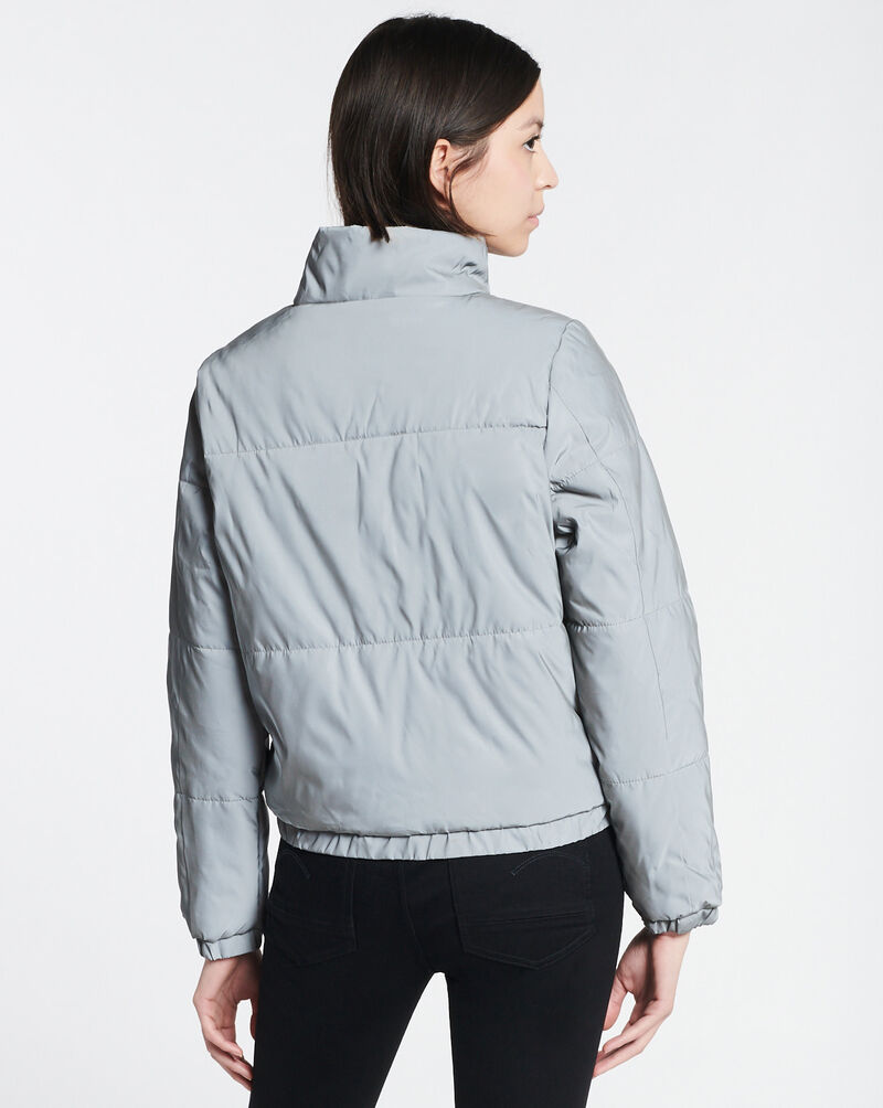 MEMBERS ONLY Reflective High Shine Puffer Jacket ML170114-REF Grey 2