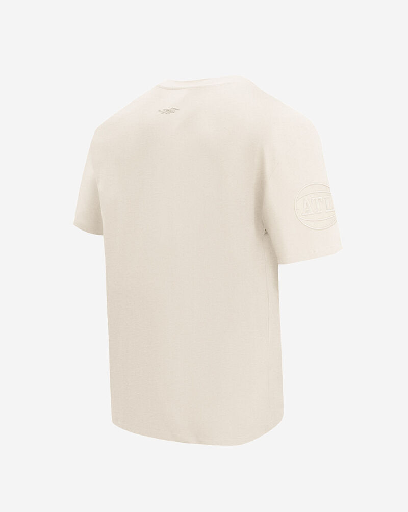 PRO STANDARD Atlanta Hawks Neutral Drop Shoulder Tee BAH158174-EGG cream 3