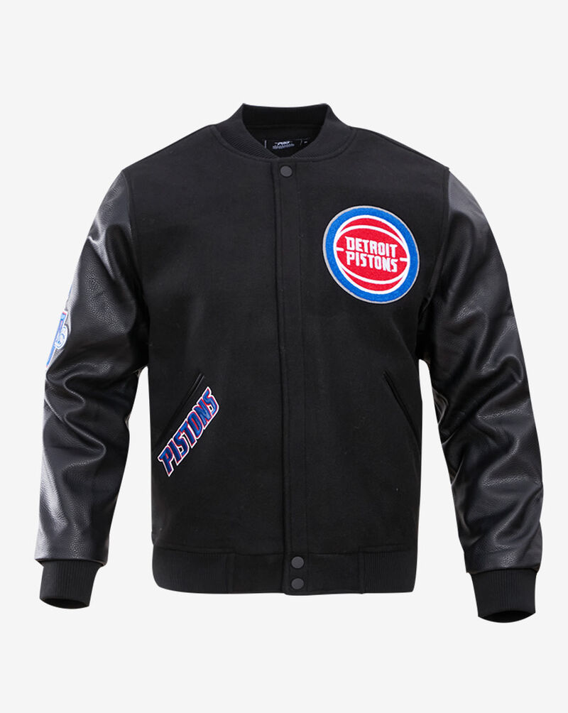 Pro Standard Detroit Pistons Logo Varsity Jacket  BDP651680 Black 1