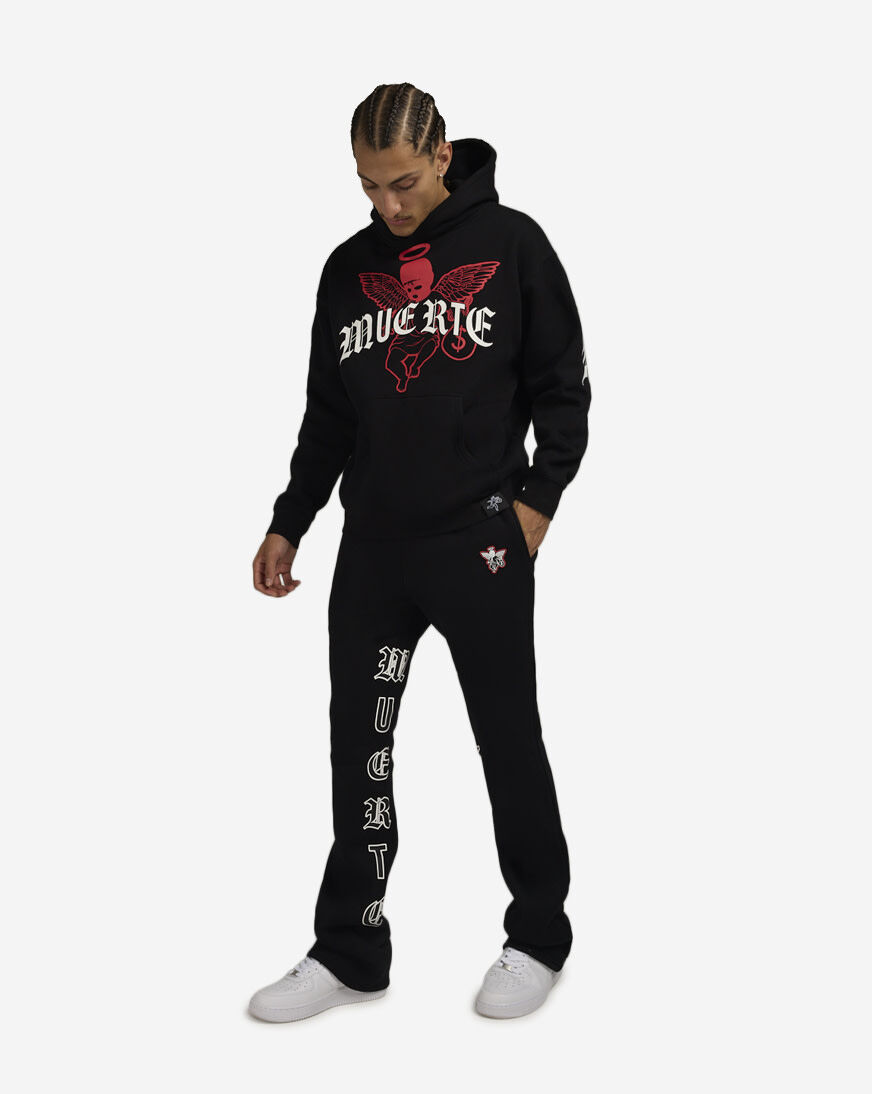 Shop Hasta Muerte Real Oe Fleece Pants HMREALOEPNT-BLK black