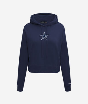 Dallas Cowboys Wingspan Fleece Cropped Pull Over Hoodie