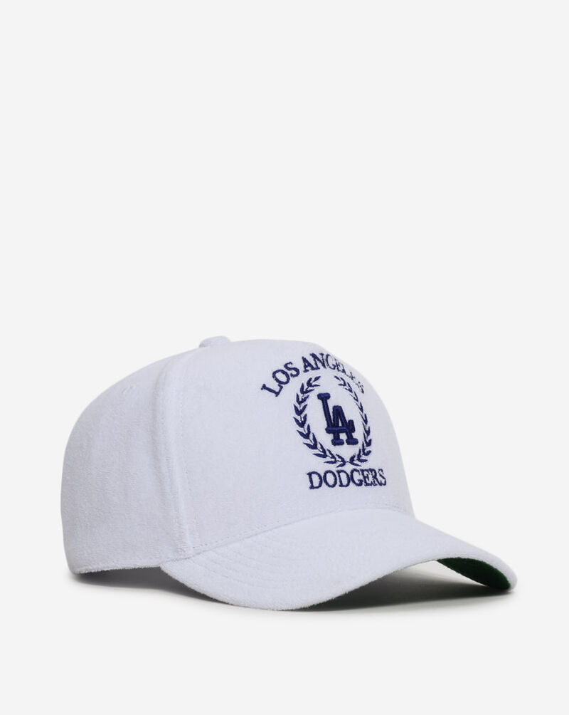 Mitchell  Ness Los Angeles Dodgers Pro Pinch French Terry Snapback Hat HP19031-LADGREY White 1