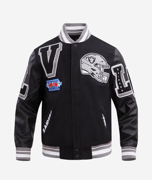 Las Vegas Raiders Mash Up Rib Wool Varsity Jacket