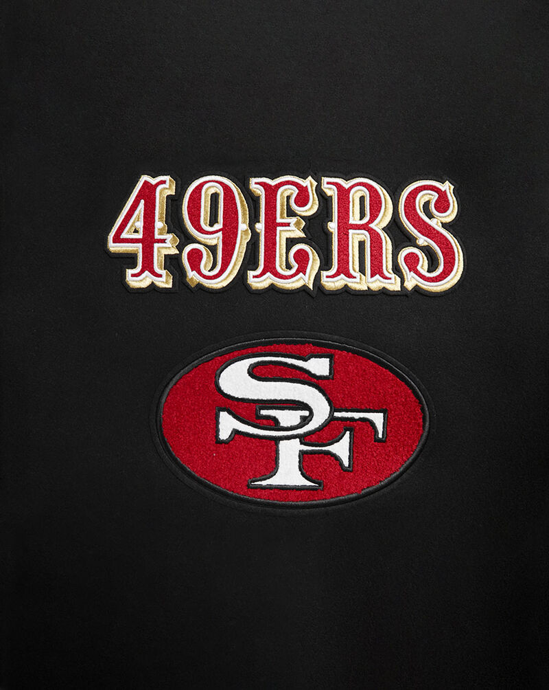 PRO STANDARD San Francisco 49Ers Retro Classic Rib Wool Varsity Jacket FS4H43620-BRK Black 2