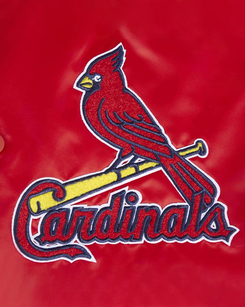 PRO STANDARD St. Louis Cardinals Mash Up Rib Satin Jacket  LSC6314672-RMR Red 4