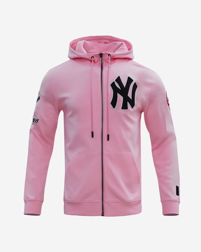 PRO STANDARD New York Yankees Classic Chenille Double Knit Full-Zip Pull Over Hoodie LNY531890-PNK Pink 1
