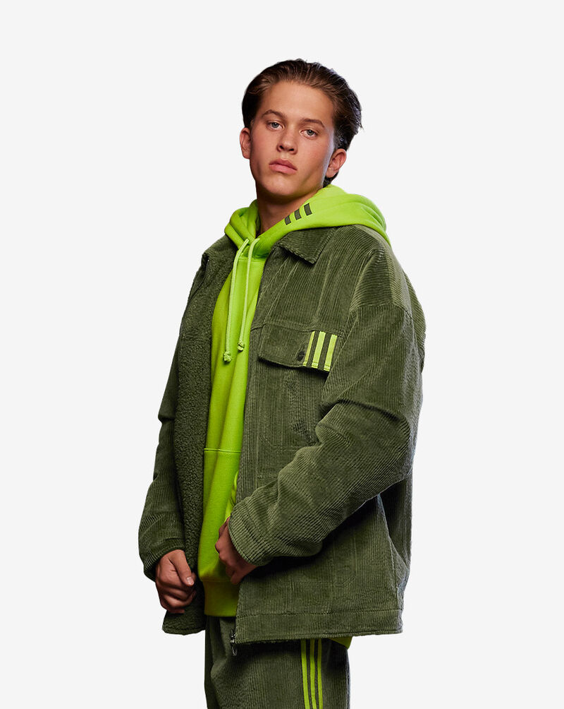 adidas IVY PARK Oversized Reversible Corduroy Jacket HG2384 Green 2