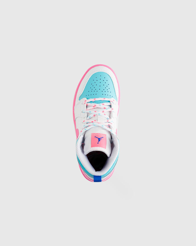Jordan Preschool Air Jordan 1 Mid 640737-102 White 5