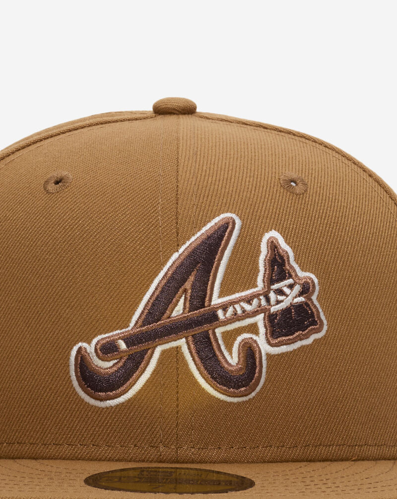 New Era 59Fifty Atlanta Braves Light Bronze Fitted Hat 70965889 Brown 2