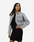 All-Over Rhinestone Denim Jacket
