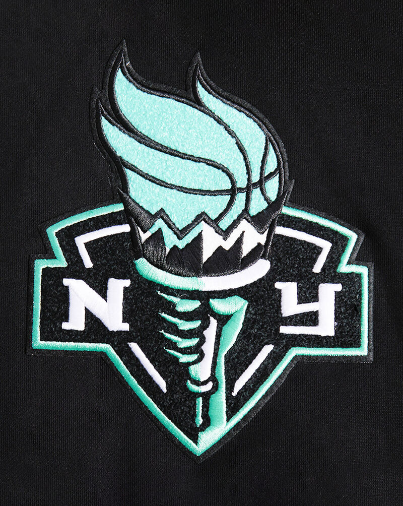 PRO STANDARD New York Liberty Retro Classic Cropped Pullover Hoodie  WNLC70026-BLK Black 2