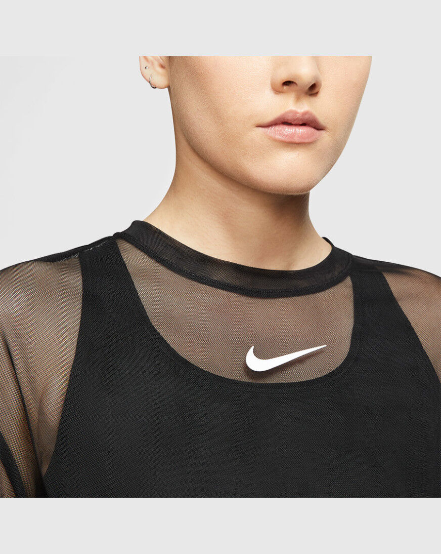 nike crop top mesh