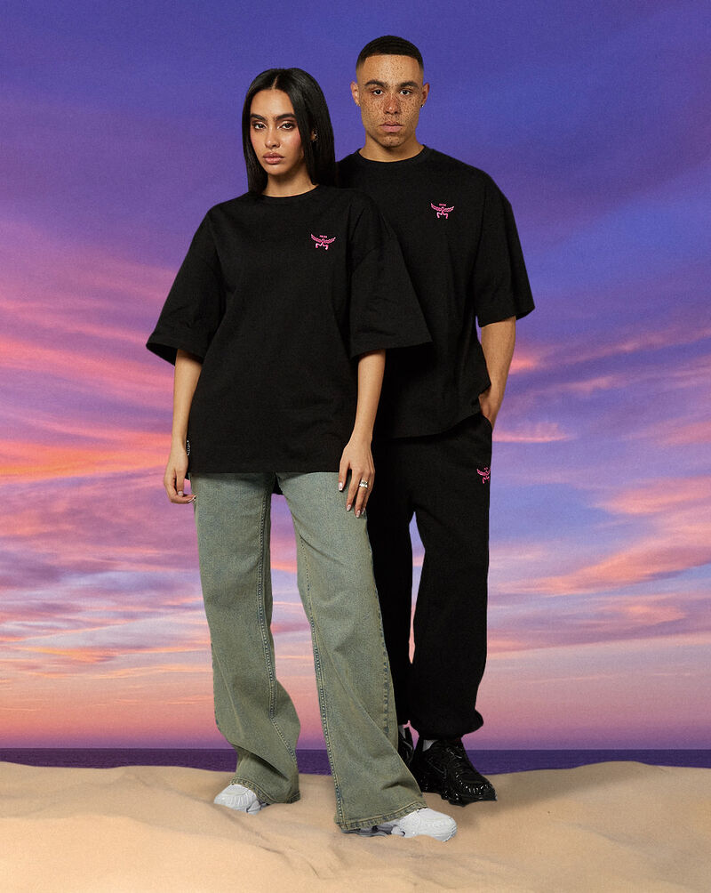 MCM MCM x SNIPES Flamingo T-Shirt  SFM252-003-1-BLK Black 7