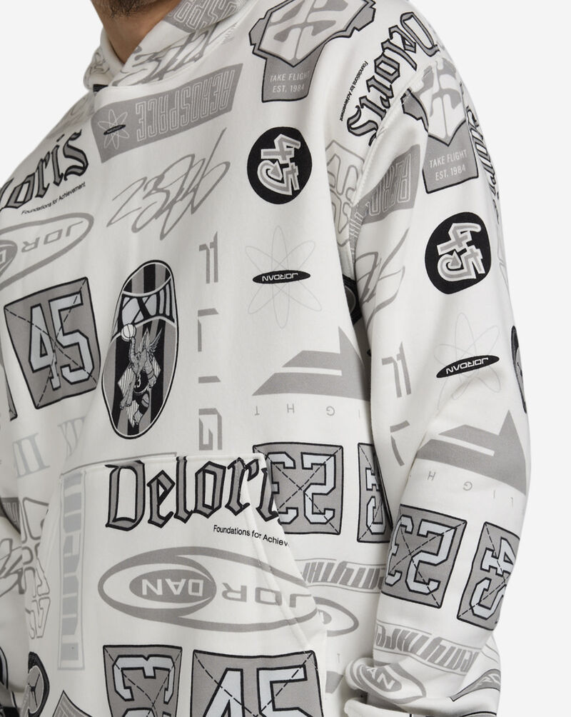 Jordan Brooklyn Essentials AOP Logo Hoodie HM7254-133 White 3