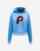 Philadelphia Phillies Retro Classic Fleece Cropped Pullover Hoodie