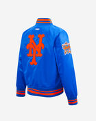 Big Boys' New York Mets Retro Classic Rib Satin Jacket