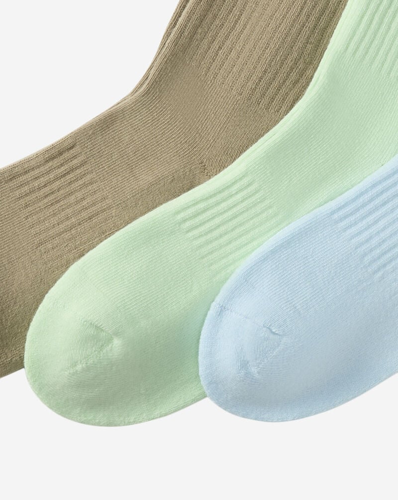 Polo Ralph Lauren Washed 3Pk Crew Socks (L) 821579PK-463 Multi 3