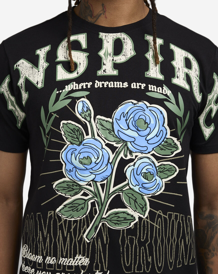 Shop Smoke Rise Varsity Fashion Tee KT25176SN-BLK black