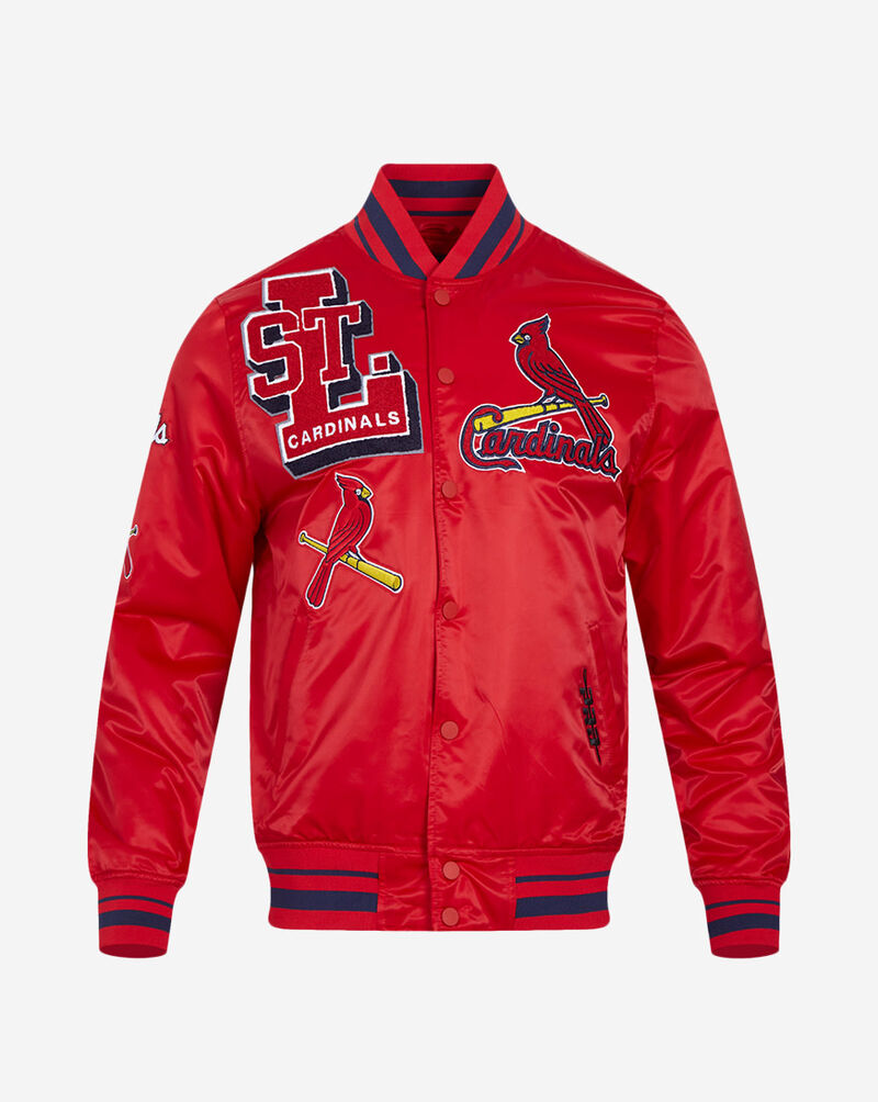 PRO STANDARD St. Louis Cardinals Mash Up Rib Satin Jacket  LSC6314672-RMR Red 1