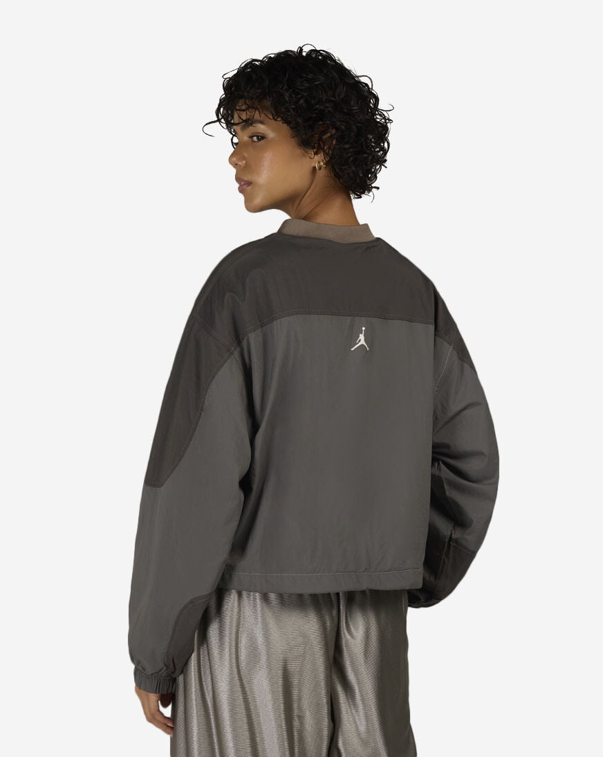 Shop Jordan Brooklyn Woven Long-Sleeve Graphic Pullover IF1077-040