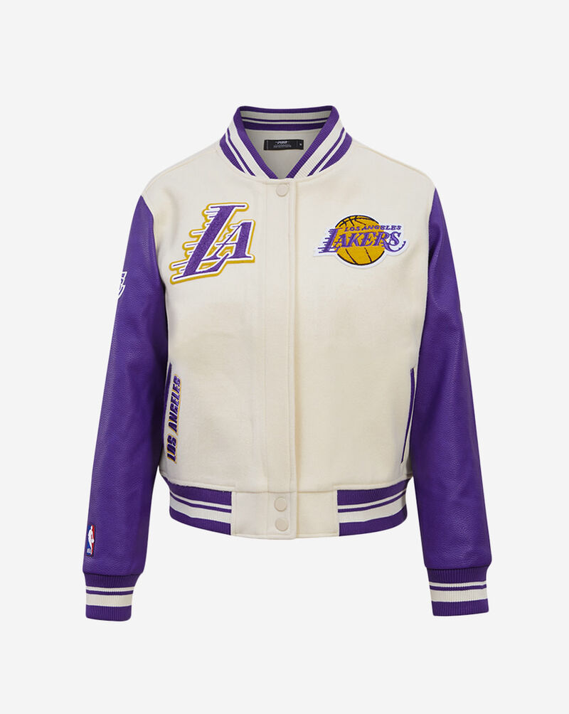 PRO STANDARD Los Angeles Lakers Retro Classic Rib Wool Varsity Jacket BLLH56220-EPU cream 1