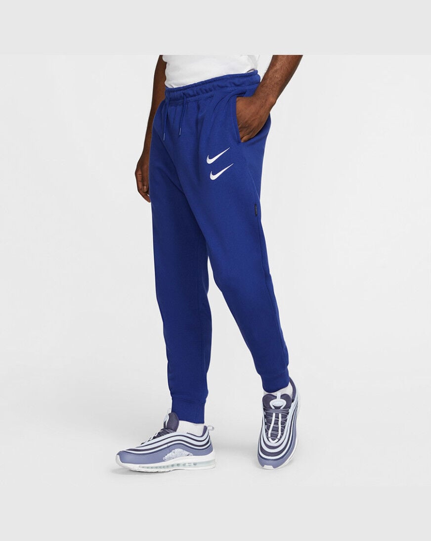 Nike swoosh blue joggers