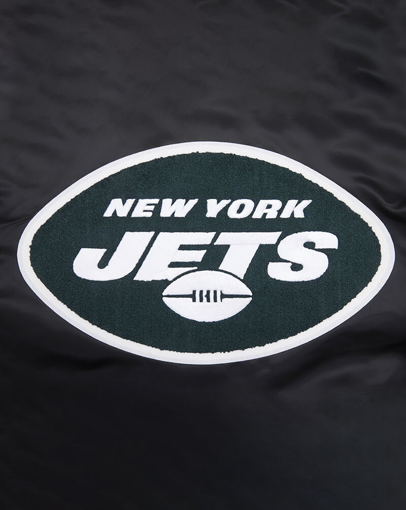 PRO STANDARD New York Jets Mash Up Rib Satin Jacket FNJ6410430-BLK Black 4
