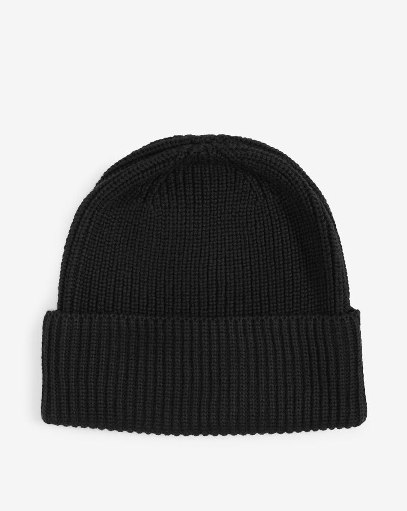 SNIPES Solid Knit Beanie FW25-MY027-SOLID-BLACK Black 1