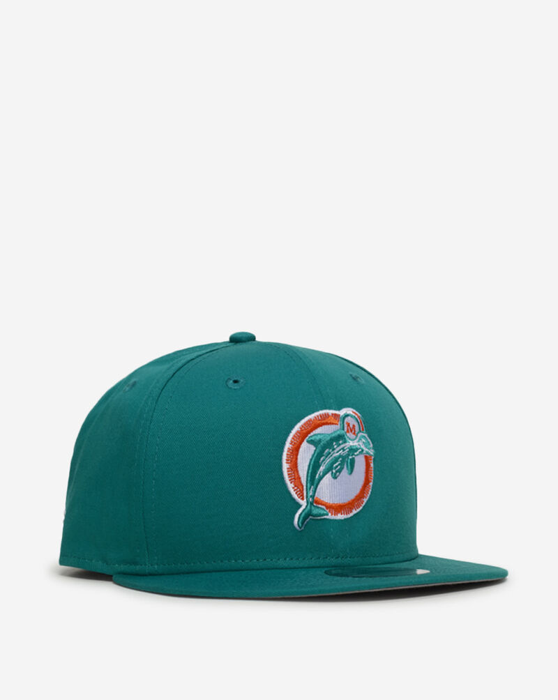 New Era 9Fifty Miami Dolphins Basic Snapback Hat 11872980 Green 1