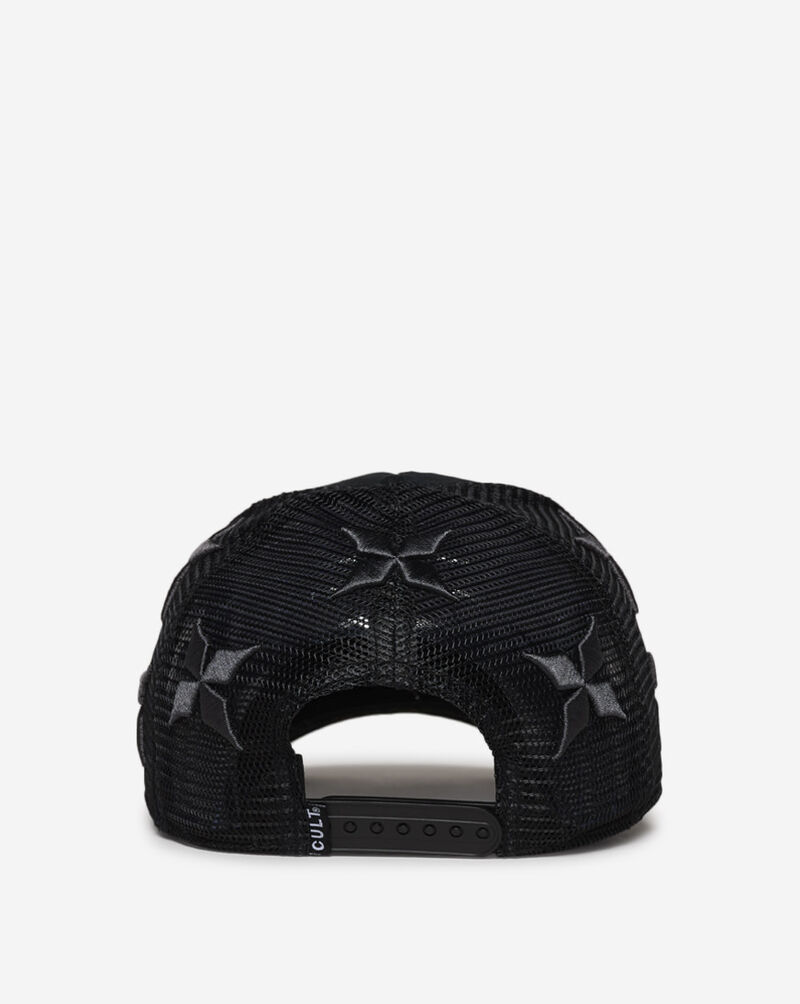 Cult of Individuality Logo Mesh Back Star Embroidery Trucker Hat 626AC-CH58A Black 3