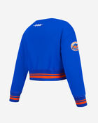 Big Girls' New York Mets Retro Classic Rib Fleece Crewneck