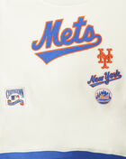 Big Girls' New York Mets Retro Classic Rib Fleece Crewneck
