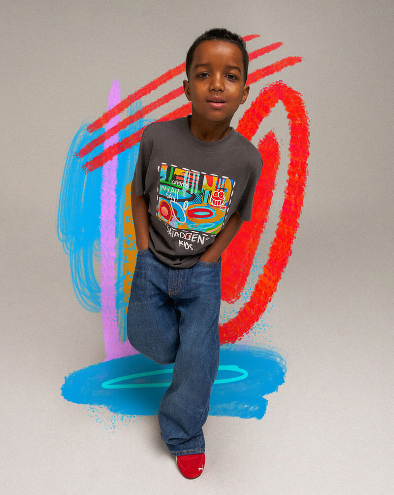 King Saladeen Kids' Create Play All Day Tee KS012 Grey 5