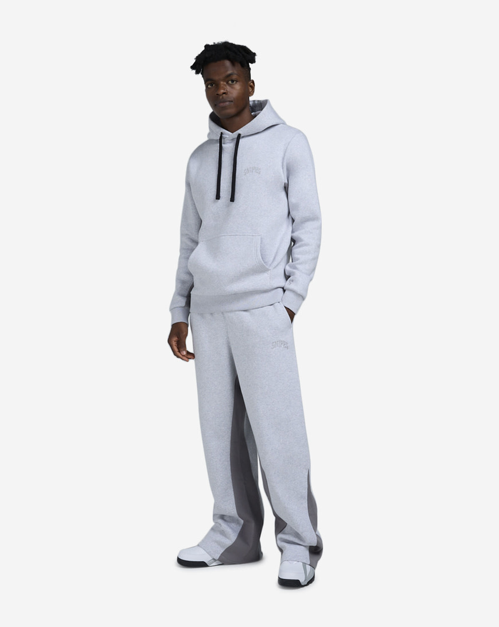 Shop SNIPES Contrast Flare Pants SNQ324004MHGRY grey SNIPES USA