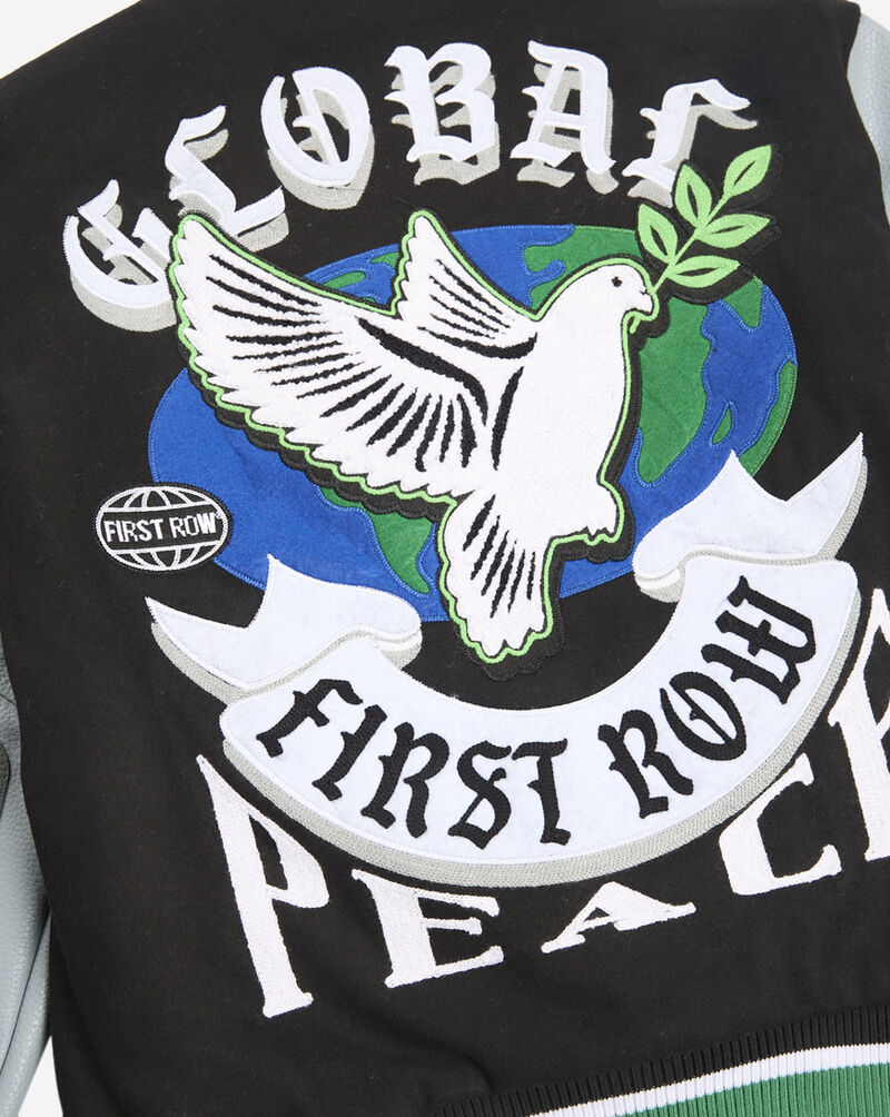 First Row Kids' Peace Varsity Jacket FRBJ0070S-BLK Black 4