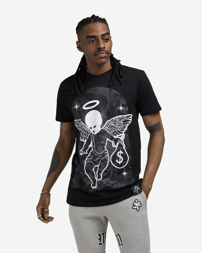 Hasta Muerte Collage Angel Arch Tee HMDEC023-BLK Black 1