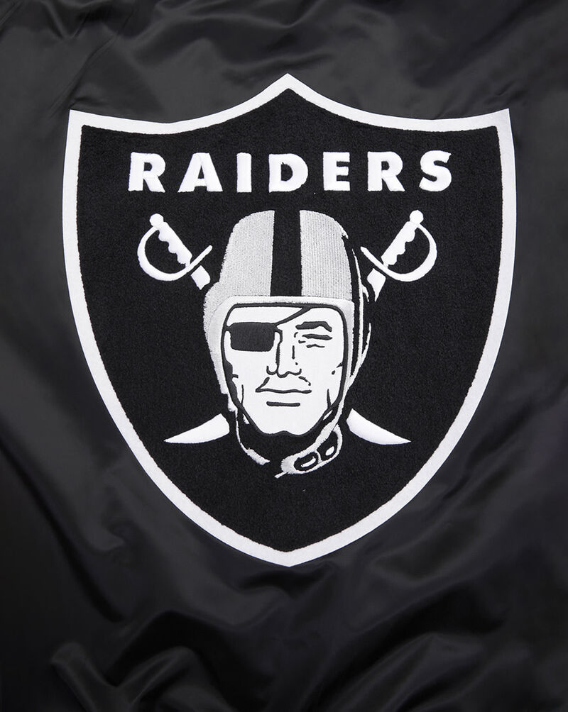 PRO STANDARD Las Vegas Raiders Mash Up Rib Satin Jacket FOR6410412-BGY Black 4