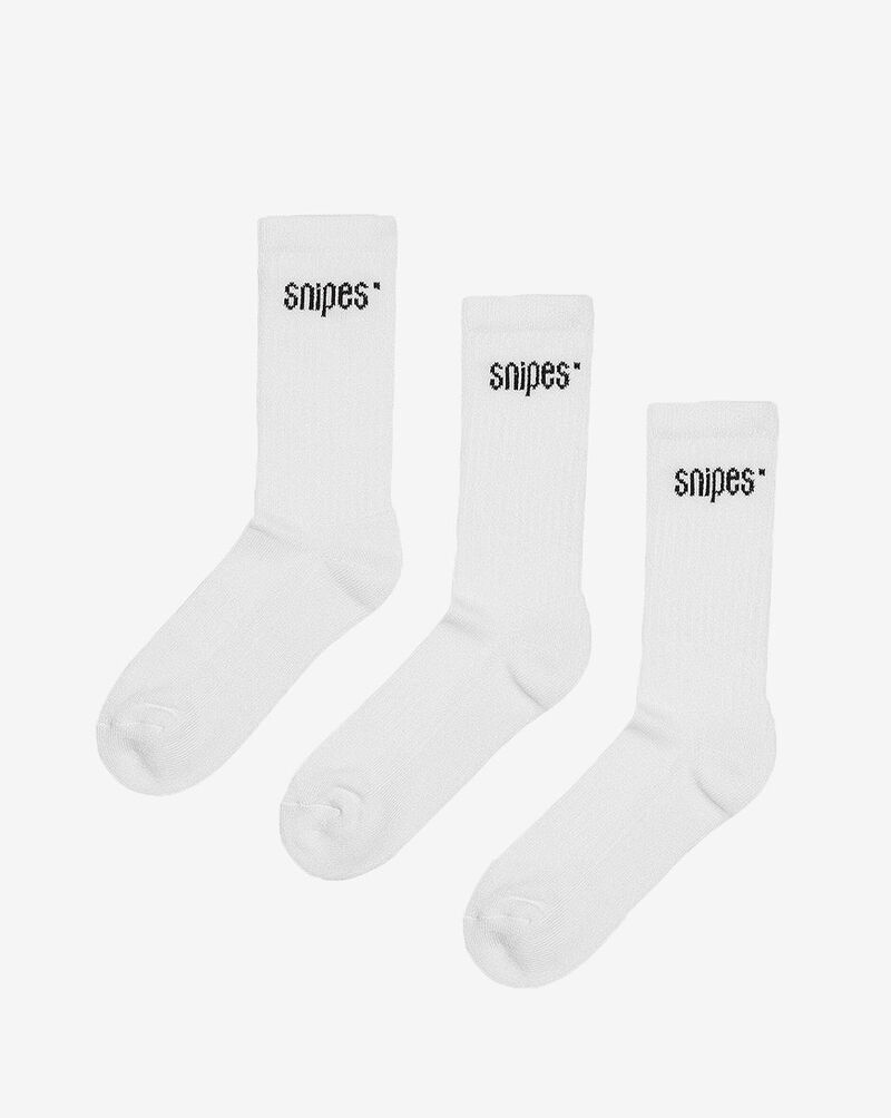 SNIPES 3-Pack Logo Crew Socks SNUS016-00220 White 1