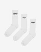 SNIPES 3-Pack Logo Crew Socks SNUS016-00220 White 1