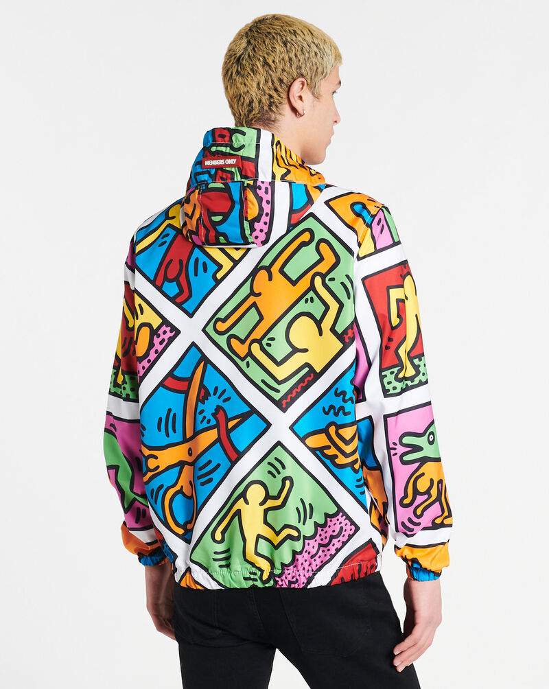 MEMBERS ONLY Keith Haring Comic Strip Windbreaker MK080108-MUL White 2