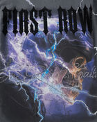 First Row Kids' Lightning Rhinestone Skull Terry Tee  FRBM3079S Grey 2