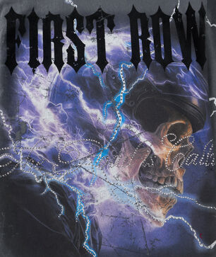 Kids' Lightning Rhinestone Skull Terry Tee 