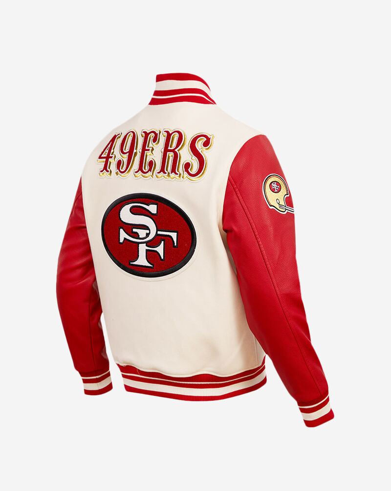 PRO STANDARD San Francisco 49Ers Retro Classic Rib Wool Varsity Jacket FS4643598-ERD cream 3